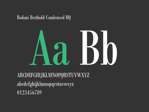 Bodoni Berthold Condensed BQ