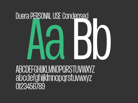 Duera PERSONAL USE Condensed