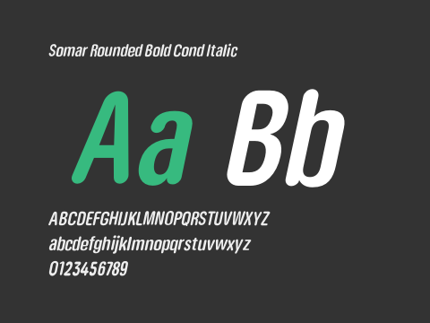 Somar Rounded Bold Cond Italic