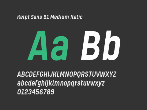 Kelpt Sans B1 Medium Italic