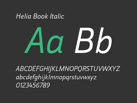 Helia Book Italic