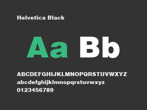 Helvetica Black