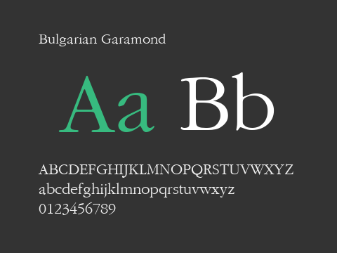 Bulgarian Garamond