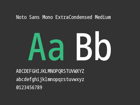 Noto Sans Mono ExtraCondensed Medium