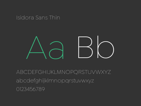 Isidora Sans Thin