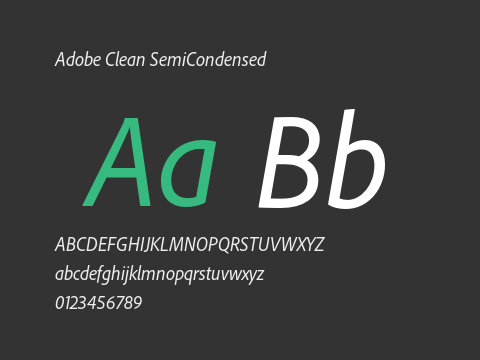 Adobe Clean SemiCondensed