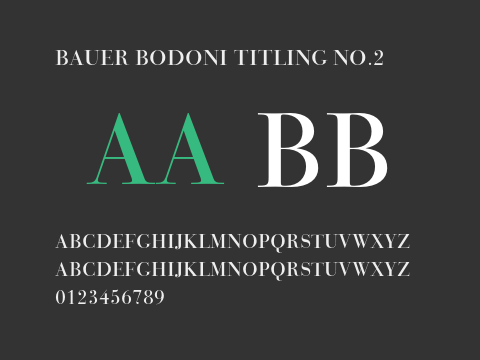 Bauer Bodoni Titling No.2