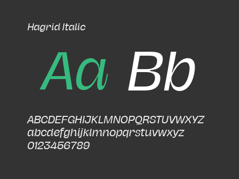 Hagrid Italic