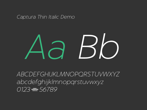 Captura Thin Italic Demo