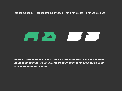 Royal Samurai Title Italic