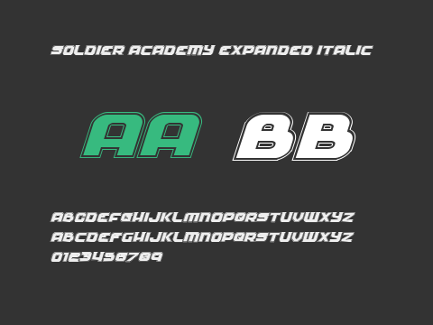 Soldier Academy Expanded Italic