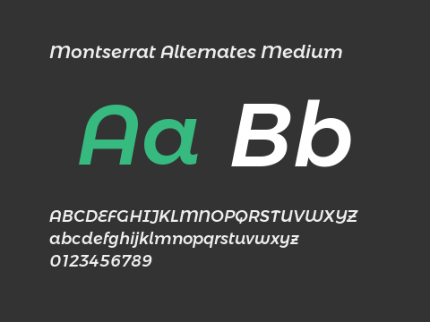 Montserrat Alternates Medium