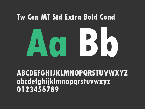 Tw Cen MT Std Extra Bold Cond