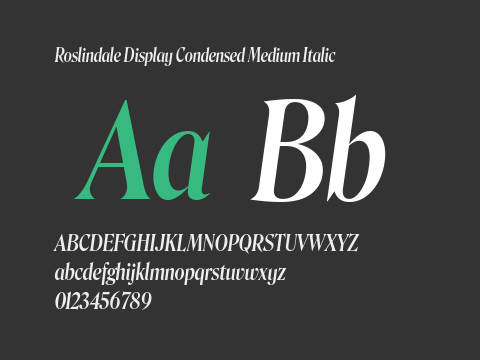 Roslindale Display Condensed Medium Italic