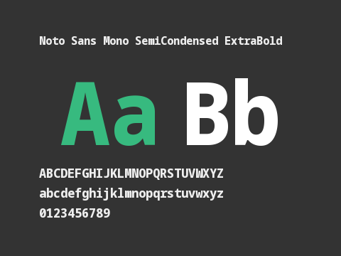 Noto Sans Mono SemiCondensed ExtraBold