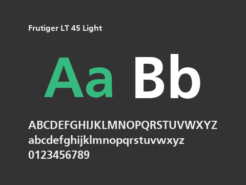 Frutiger LT 45 Light