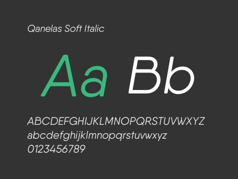 Qanelas Soft Italic