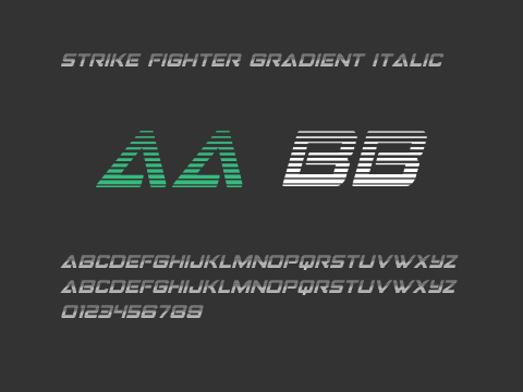 Strike Fighter Gradient Italic