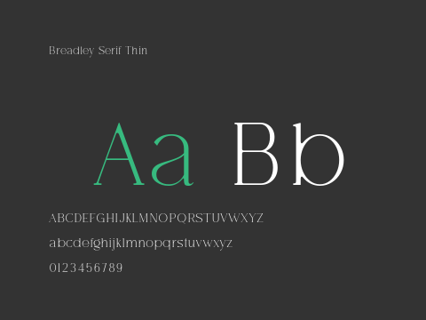 Breadley Serif Thin