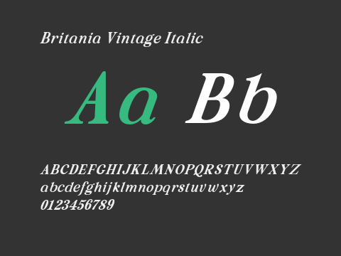 Britania Vintage Italic