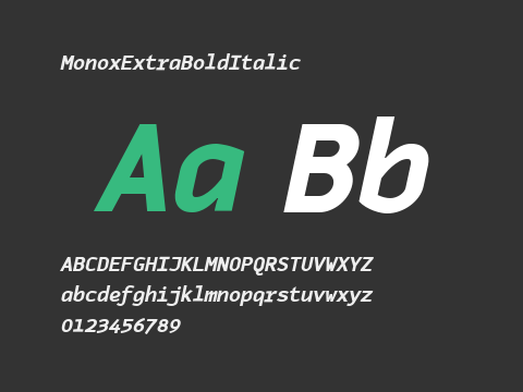 MonoxExtraBoldItalic