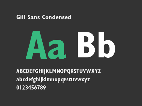 Gill Sans Condensed