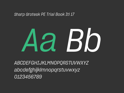 Sharp Grotesk PE Trial Book Itl 17