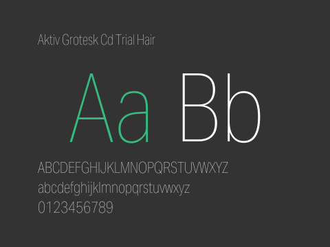 Aktiv Grotesk Cd Trial Hair