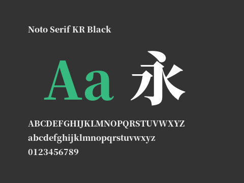 Noto Serif KR Black