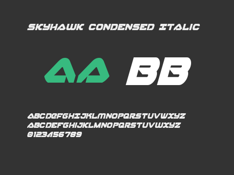 Skyhawk Condensed Italic