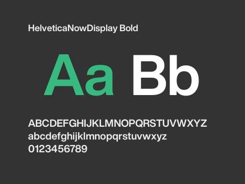 HelveticaNowDisplay Bold