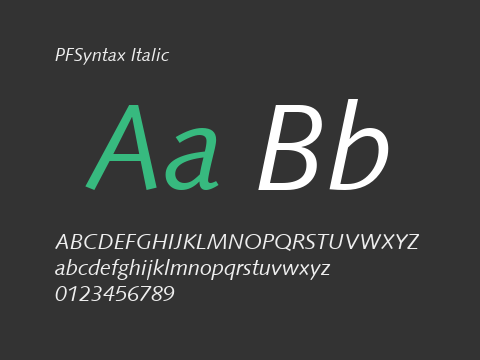 PFSyntax Italic