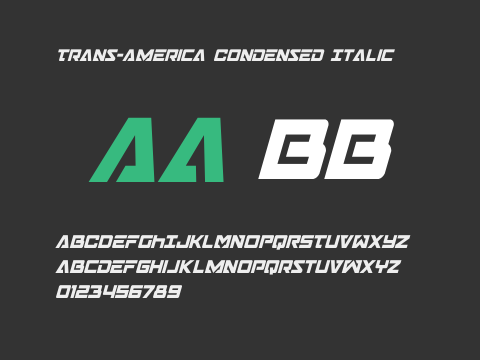 Trans-America Condensed Italic