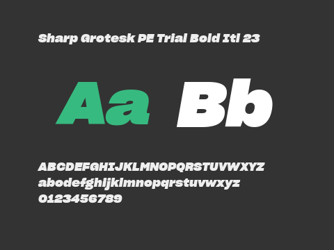 Sharp Grotesk PE Trial Bold Itl 23