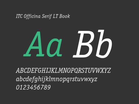 ITC Officina Serif LT Book