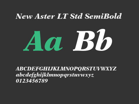 New Aster LT Std SemiBold