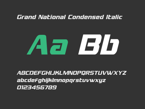 Grand National Condensed Italic