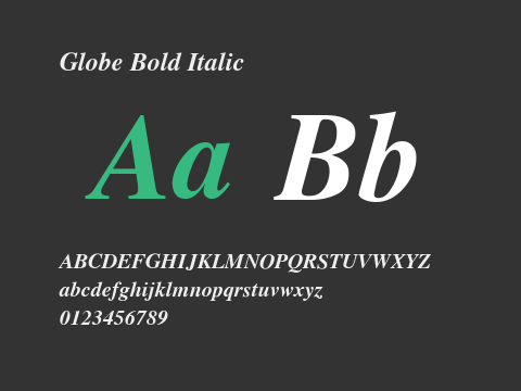 Globe Bold Italic