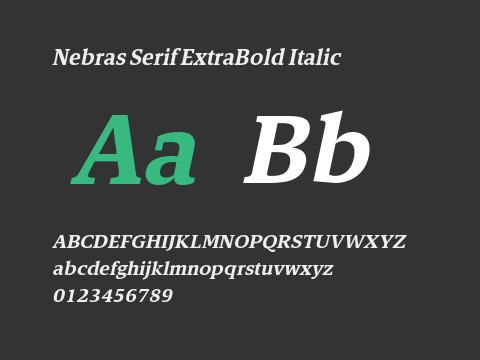 Nebras Serif ExtraBold Italic