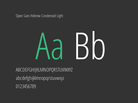 Open Sans Hebrew Condensed Light