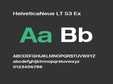 HelveticaNeue LT 53 Ex