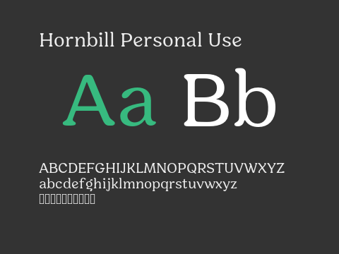 Hornbill Personal Use