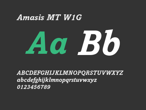 Amasis MT W1G