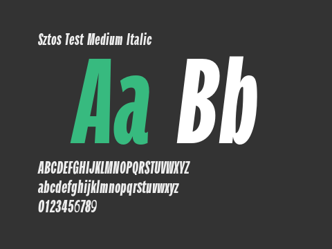 Sztos Test Medium Italic