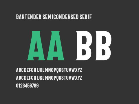 Bartender SemiCondensed Serif