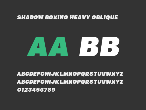 Shadow Boxing Heavy Oblique-otf字体下载,ShadowBoxing HeavyOblique 2497 Version  1.000 - 搜字体网