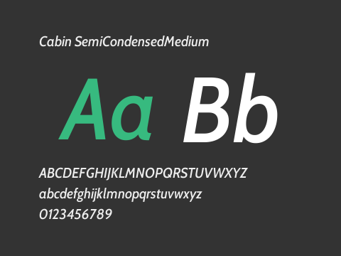 Cabin SemiCondensedMedium