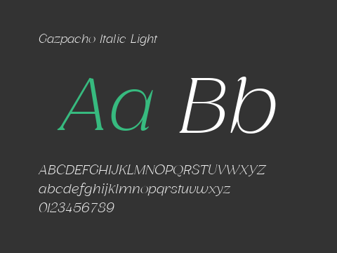 Gazpacho Italic Light