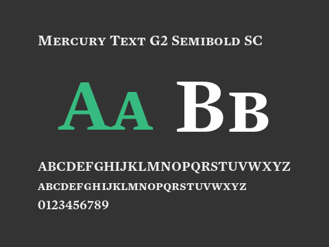 Mercury Text G2 Semibold SC