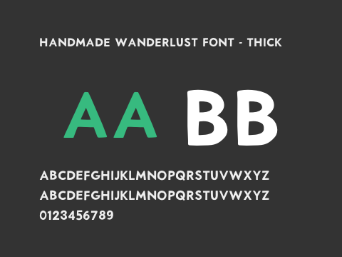 Handmade Wanderlust Font - Thick